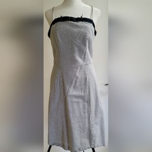 Issac Mizrahi || Seersucker Spaghetti strap || Sun dress